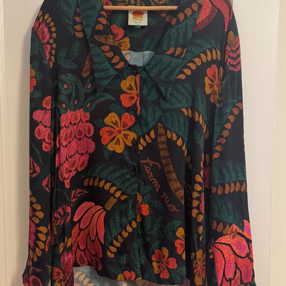 Farm Rio - Black Flowerdoscopic Midi Skirt & Top Set - Picture 7 of 11